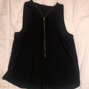 Chiffon Zip Down Tank